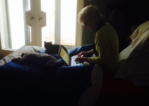 writing with Charlie and Mimi